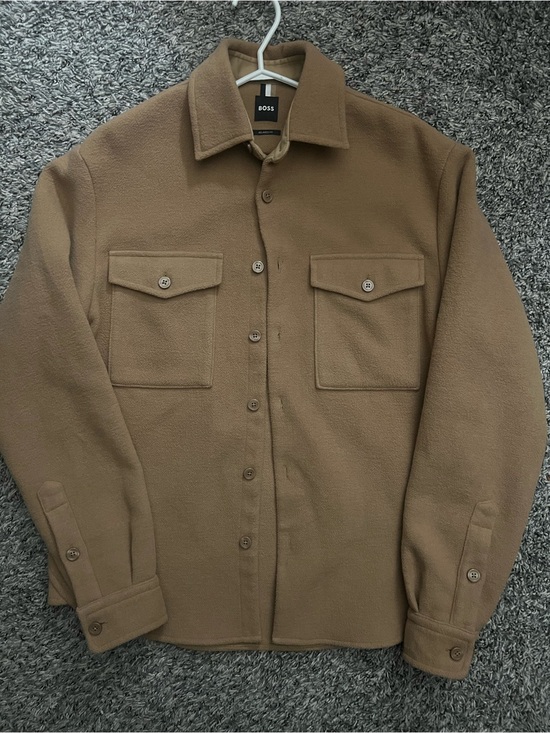 Boss Other - BOSS Men's Camel/Tan Wool Jacket with Chest Pockets
